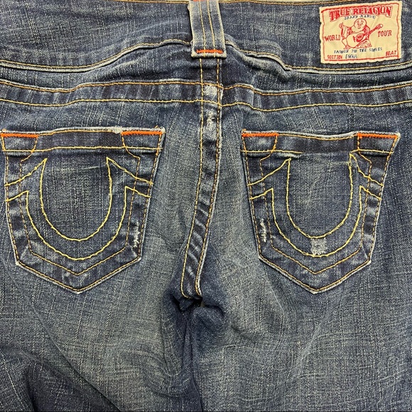 Rare Early 2000s Y2K Vintage Low Rise True Religion Jeans Style Emma Size 26 - Picture 2 of 4